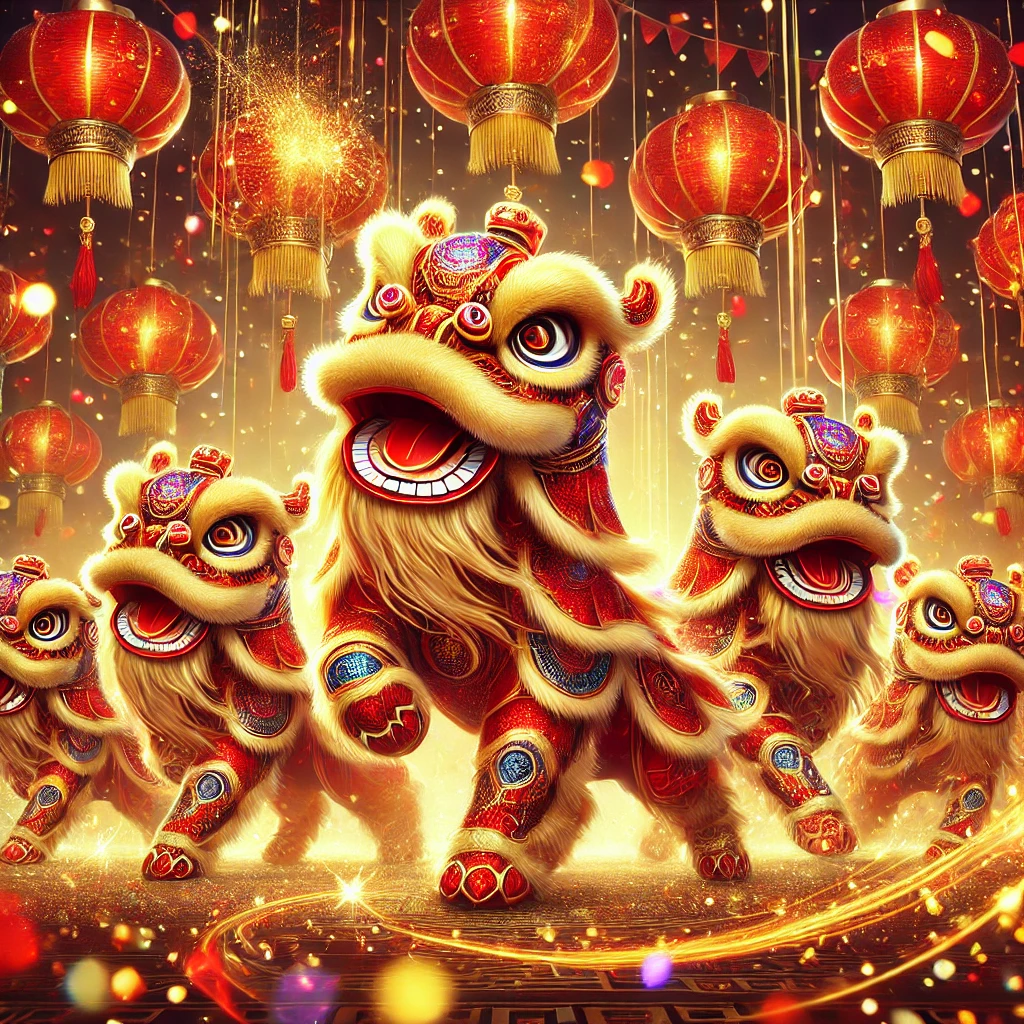 5 Lions Dance Dragon